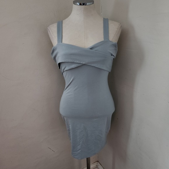 by the way. Dresses & Skirts - By The Way Ruched Twist Bodice Bodycon Mini Dress Light Blue Size XS
